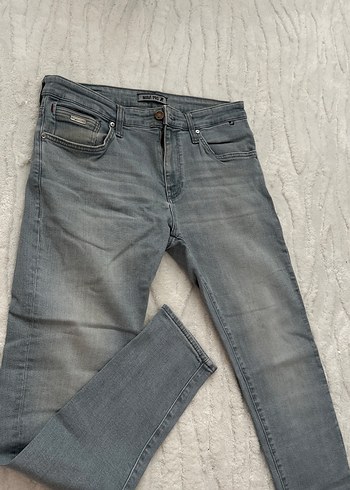 Gri Erkek Denim Pantolon Regular Fit - Görsel 3