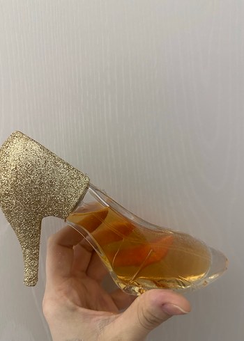 Altın Rengi Cam Topuklu Abiye Ayakkabı - Görsel 3