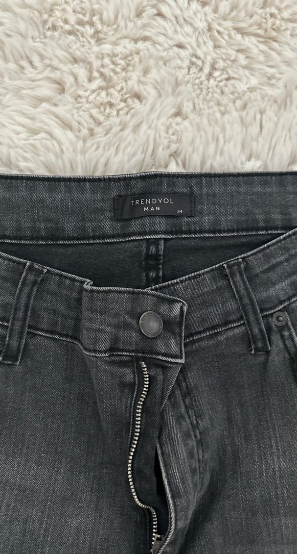 Gri Regular Fit Erkek Kot Pantolon - Görsel 3