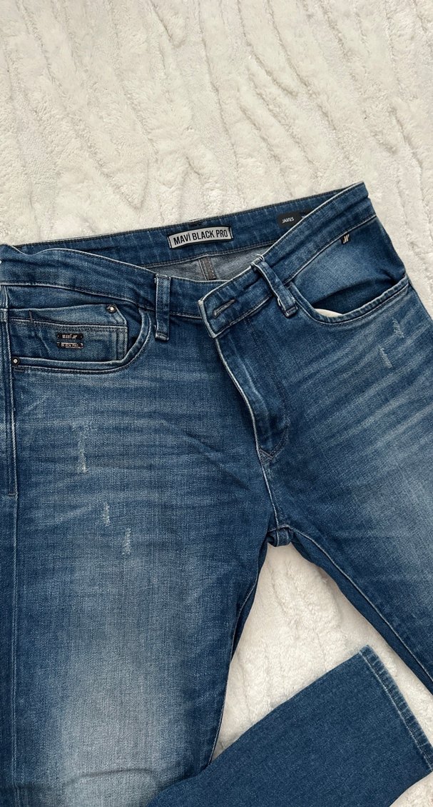 Erkek Mavi Denim Normal Kesim Jean - Görsel 3