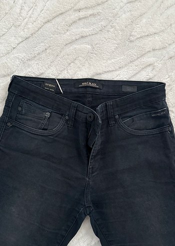 Erkek Siyah Regular Fit Denim Pantolon - Görsel 2