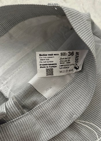 Gri Regular Fit Pamuk Pantolon - Görsel 4