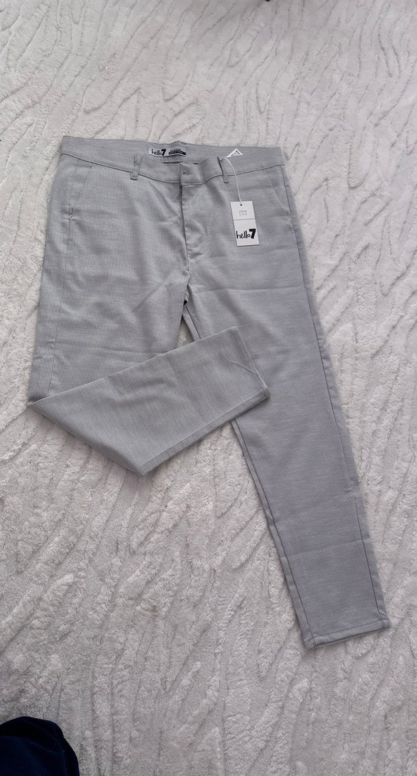 Gri Regular Fit Pamuk Pantolon - Görsel 2