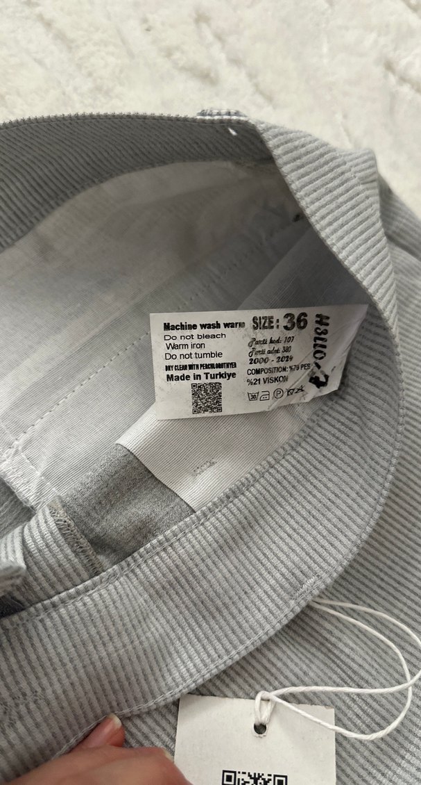 Gri Regular Fit Pamuk Pantolon - Görsel 4