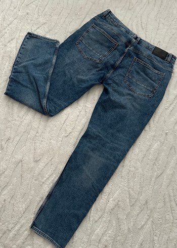Erkek Lacivert Regular Fit Denim Pantolon - Görsel 5