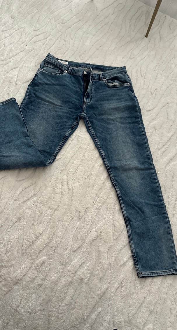 Erkek Lacivert Regular Fit Denim Pantolon - Görsel 2
