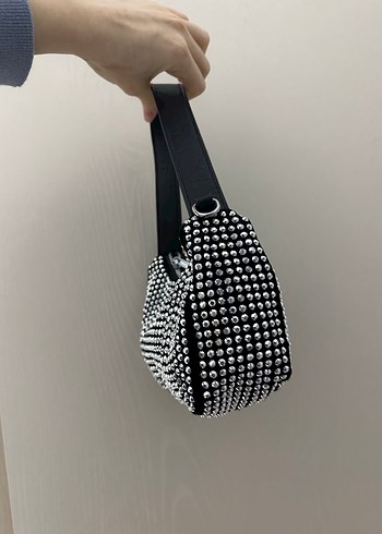 Siyah Boncuklu Kadın Omuz Çantası - Görsel 3