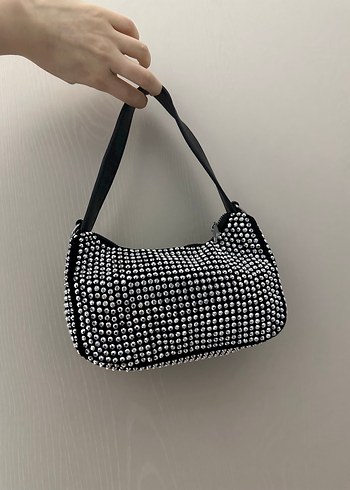 Siyah Boncuklu Kadın Omuz Çantası - Görsel 4
