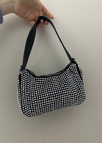 Siyah Boncuklu Kadın Omuz Çantası - Görsel 2