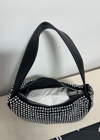 Siyah Boncuklu Kadın Omuz Çantası - Görsel 5