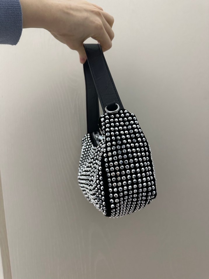 Siyah Boncuklu Kadın Omuz Çantası - Görsel 3