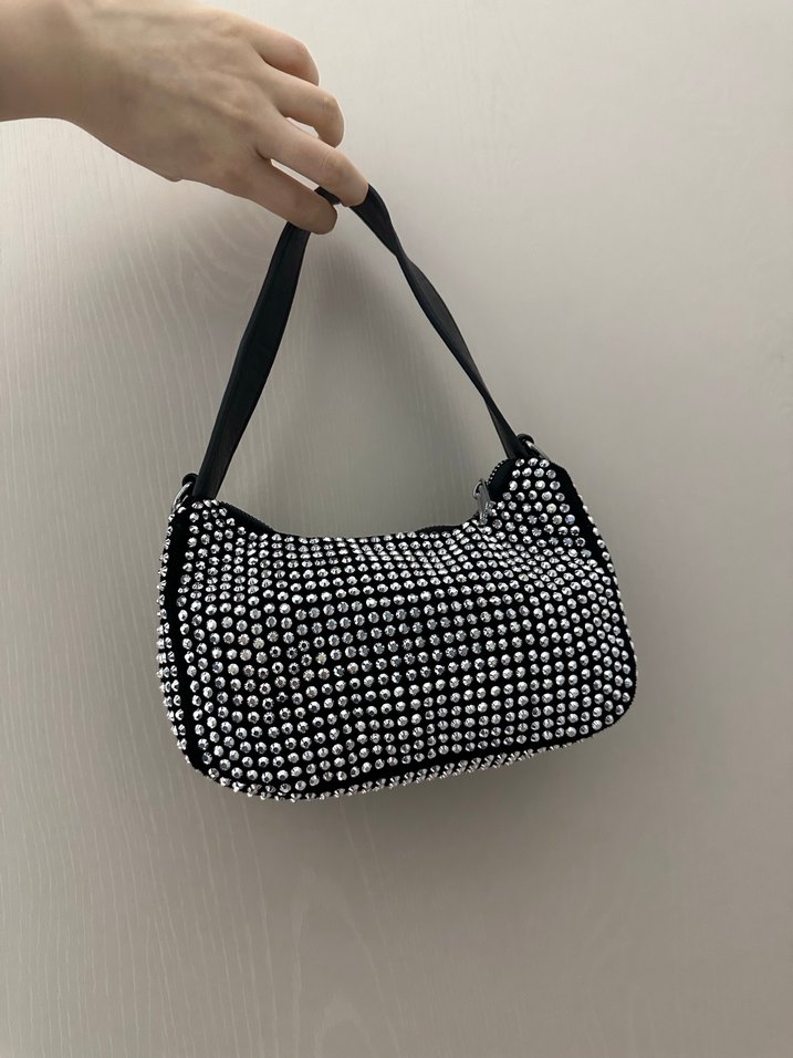 Siyah Boncuklu Kadın Omuz Çantası - Görsel 4