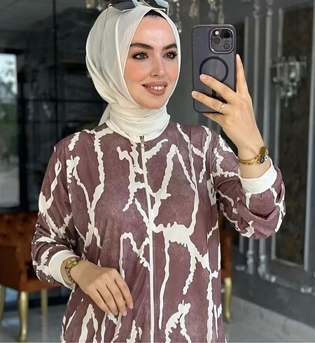 diğer Beden kahverengi Renk Fermuarlı etek takım