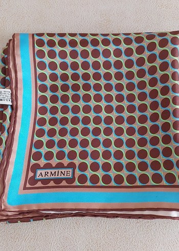 Armine ve aker %100 twill ipek eşarp - Görsel 2