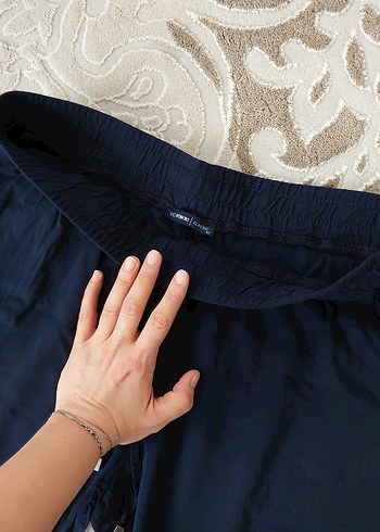 Kadın Lacivert Rahat Kesim Pantolon - Görsel 3