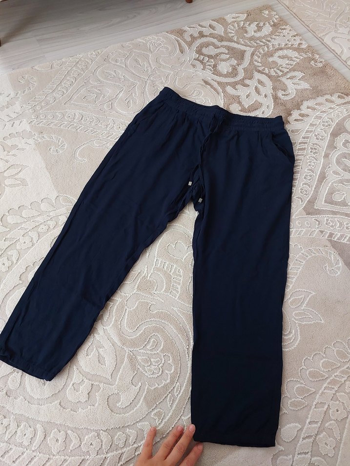Kadın Lacivert Rahat Kesim Pantolon - Görsel 5