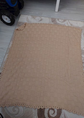 Nakışlı Bej Pastel Battaniye - Görsel 3