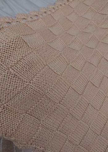 Nakışlı Bej Pastel Battaniye - Görsel 2