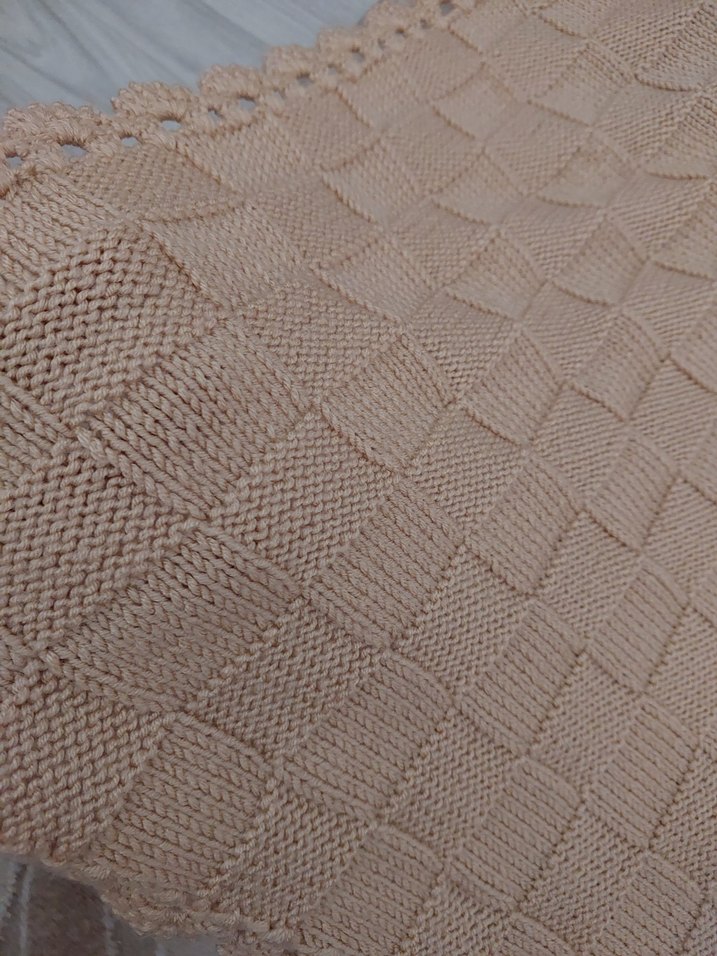 Nakışlı Bej Pastel Battaniye - Görsel 2