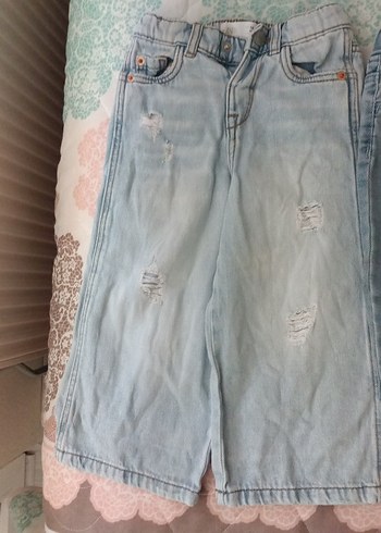 Kızlar için Gevşek Kesim Pastel Mavi Kot Pantolon