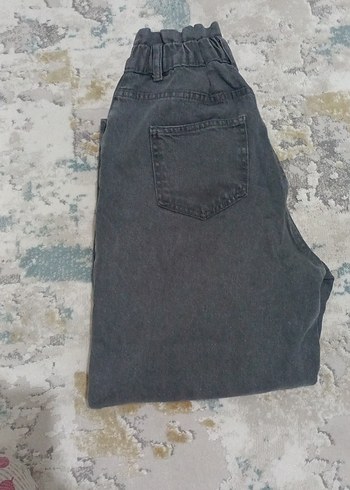 38 Beden gri Renk Gri Kadın Salaş Midi Kot Pantolon