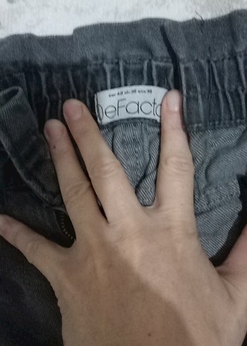 Defacto Gri Kadın Salaş Midi Kot Pantolon