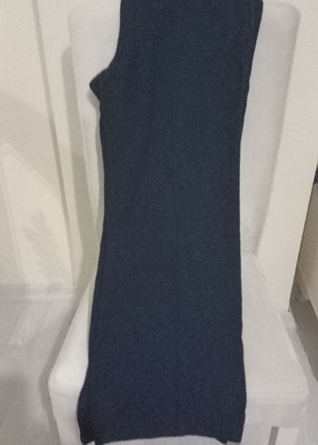 LC Waikiki Düğmeli Gri Keten Kadın Pantolon