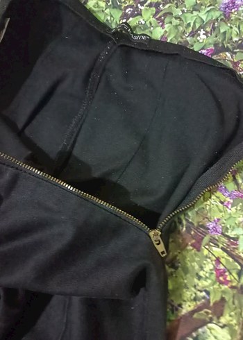Siyah Midi Kadın Kumaş Pantolon