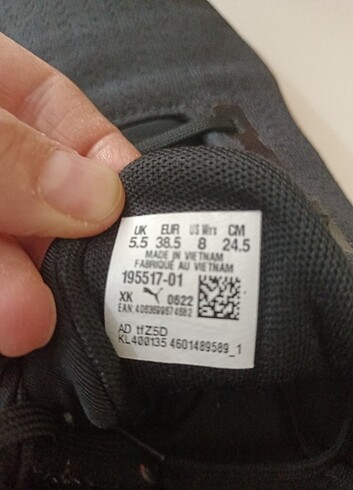 38,5 Beden Puma Spor ayakkabı