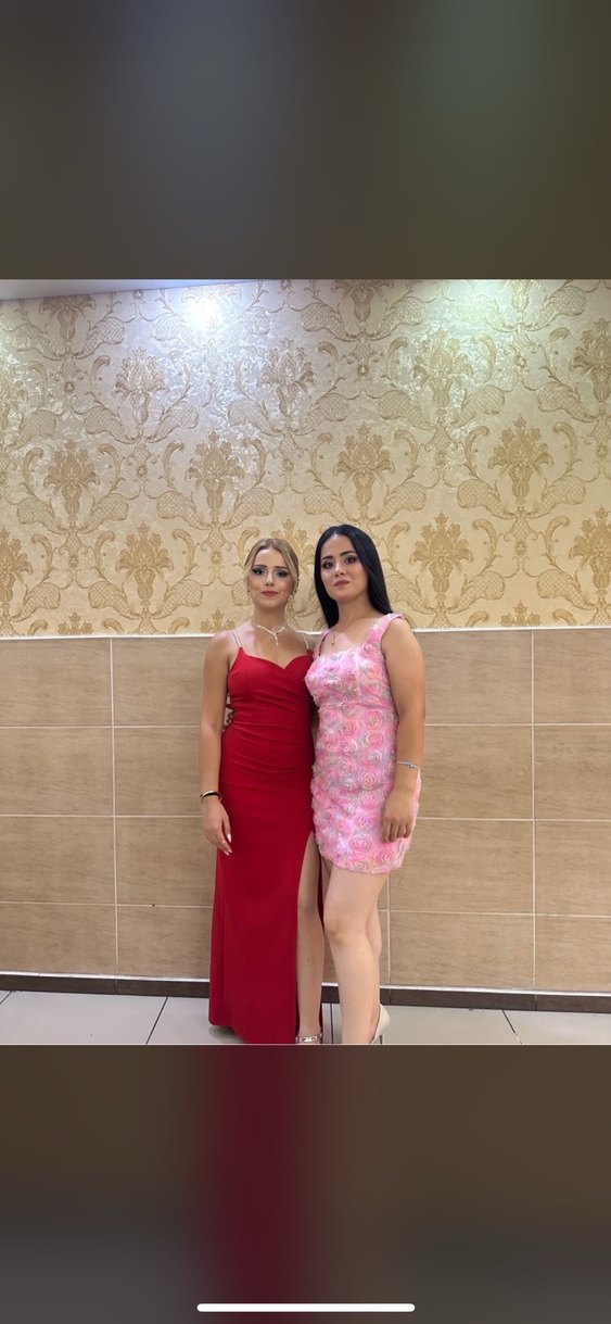 Pembe Renkli Fırfırlı Midi Elbise - Görsel 2