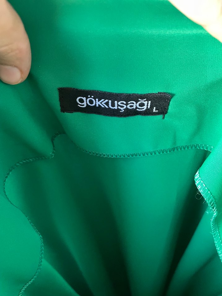 Açık Yeşil Askılı Elbise - Görsel 3