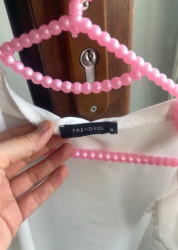 İnci Detaylı Beyaz Kadın Gömlek - Görsel 2