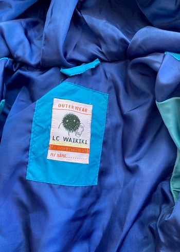 Mavi Kapüşonlu Erkek bebek Mont - Görsel 5