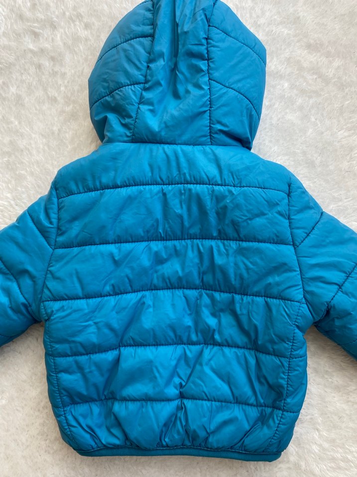 Mavi Kapüşonlu Erkek bebek  Mont - Görsel 3