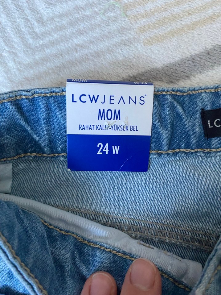 Kadın yüksek bel mom jean 24 beden - Görsel 4