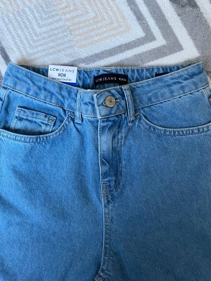 Kadın yüksek bel mom jean 24 beden - Görsel 3