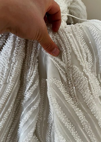 Uzun Kollu Modern Prenses Gelinlik - Görsel 11