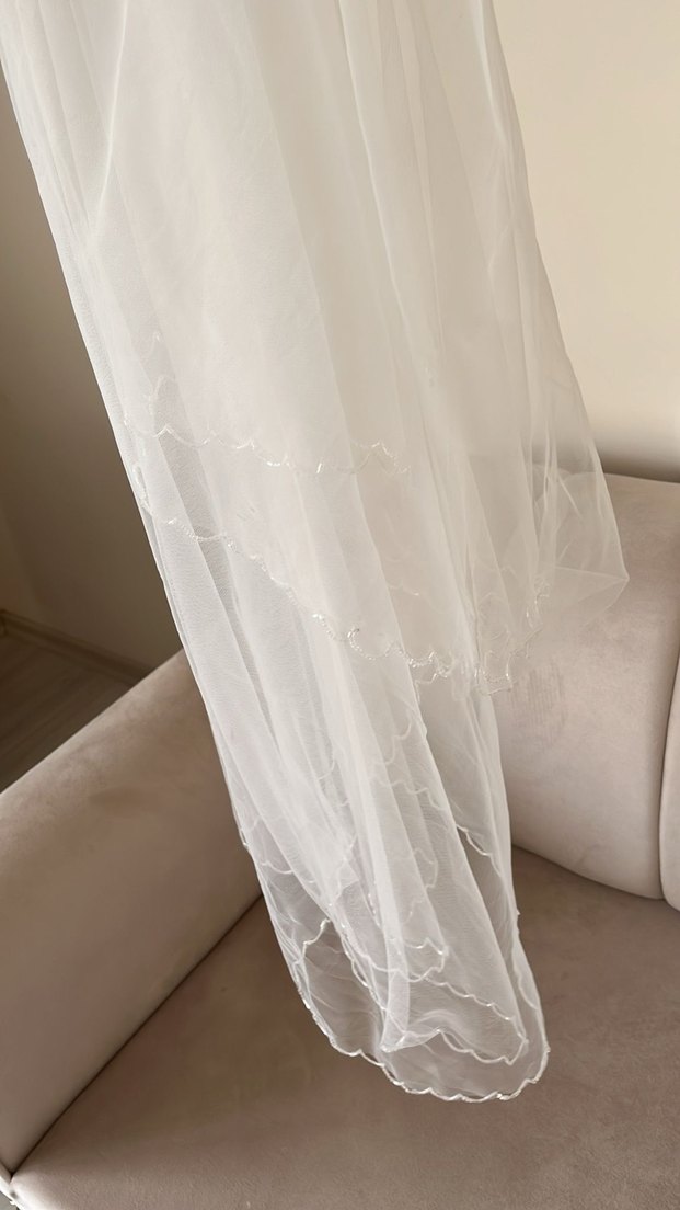 Uzun Kollu Modern Prenses Gelinlik - Görsel 3