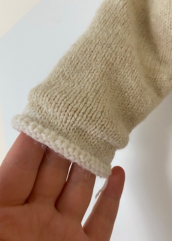 Bej Nakışlı Triko Bebek Tulum - Görsel 2