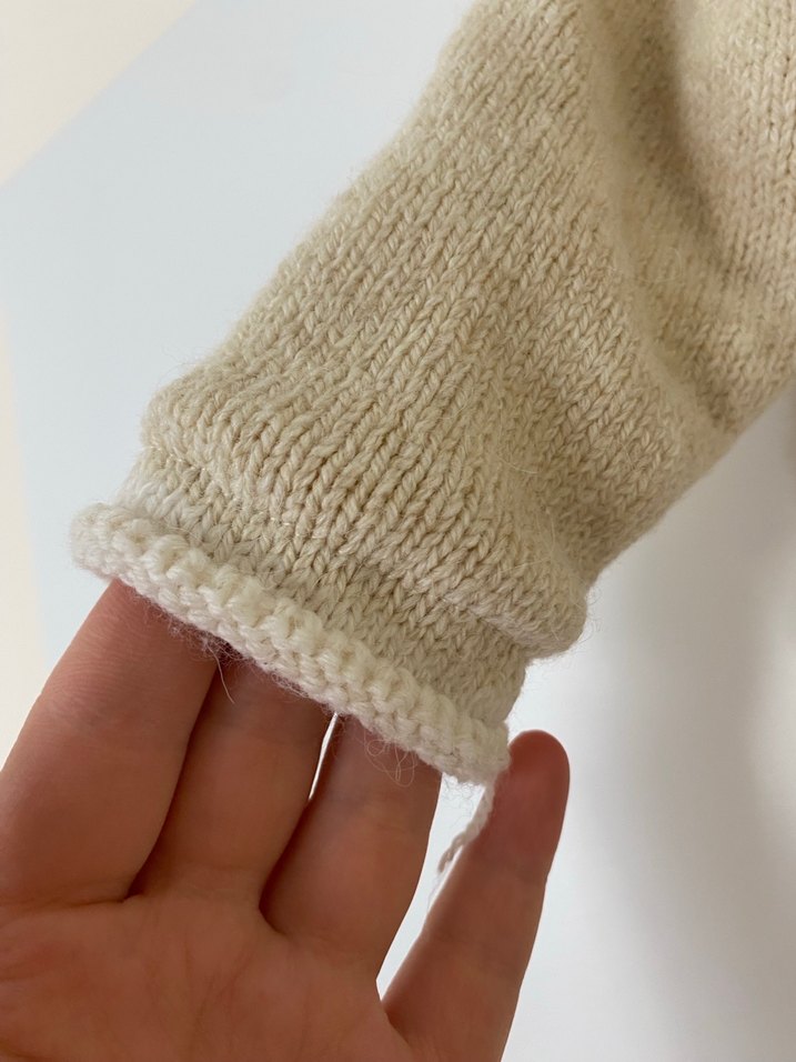 Bej Nakışlı Triko Bebek Tulum - Görsel 2