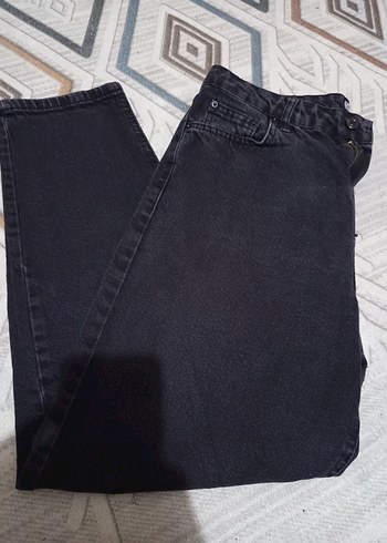 30 Beden Siyah Regular Fit Midi Kadın Kot Pantolon