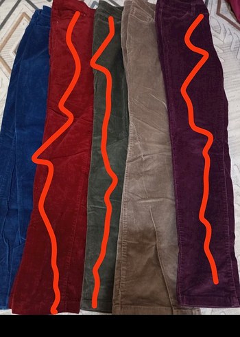 Kadın Çok Renkli Regular Fit Midi Kumaş Pantolon
