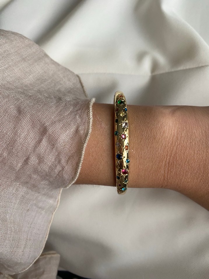 Renkli Taşlı Kelepçe - Görsel 2