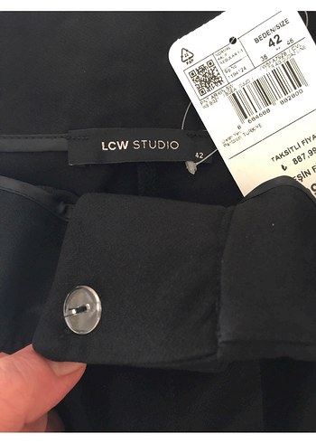 LC Waikiki Siyah Kadın Kumaş Pantolon