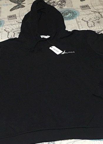 Nautica Siyah Kapüşonlu Sweatshirt