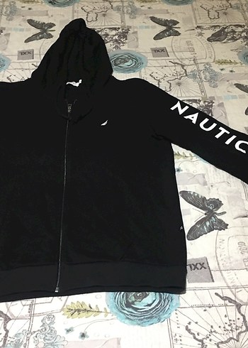 Nautica Erkek Siyah Fermuarlı Sweatshirt