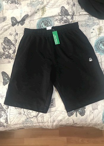 Benetton Benetton siyah erkek şort