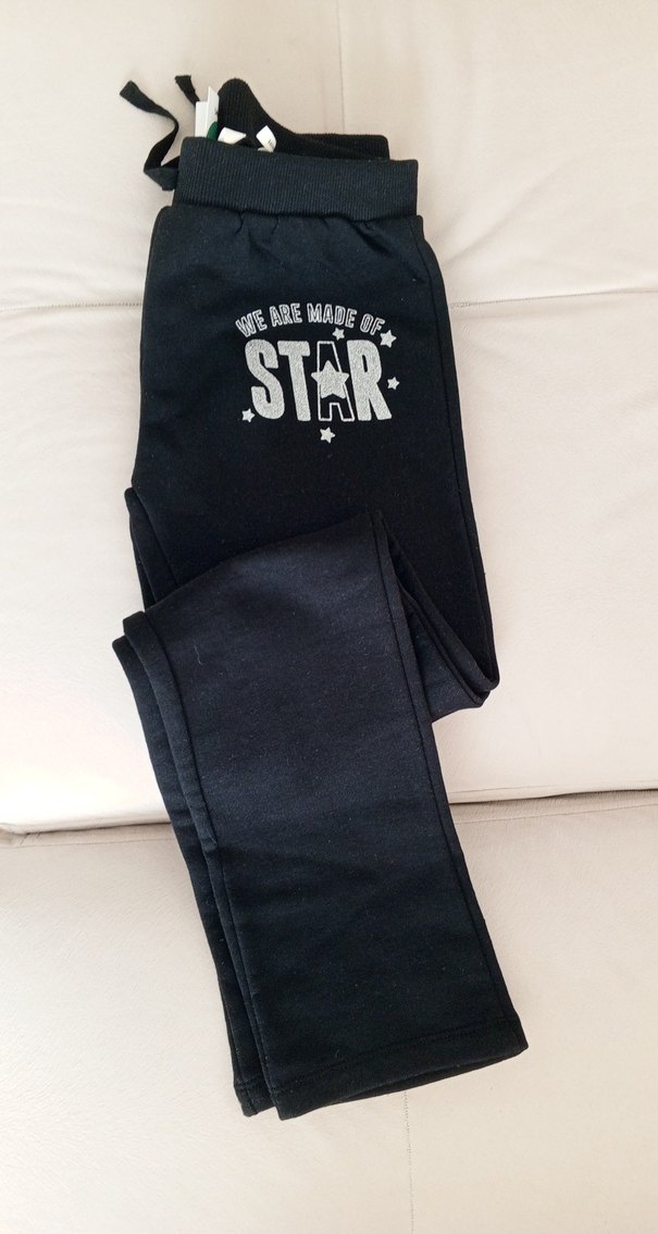 Kız Siyah Baskılı Rahat Eşofman Altı - Görsel 5