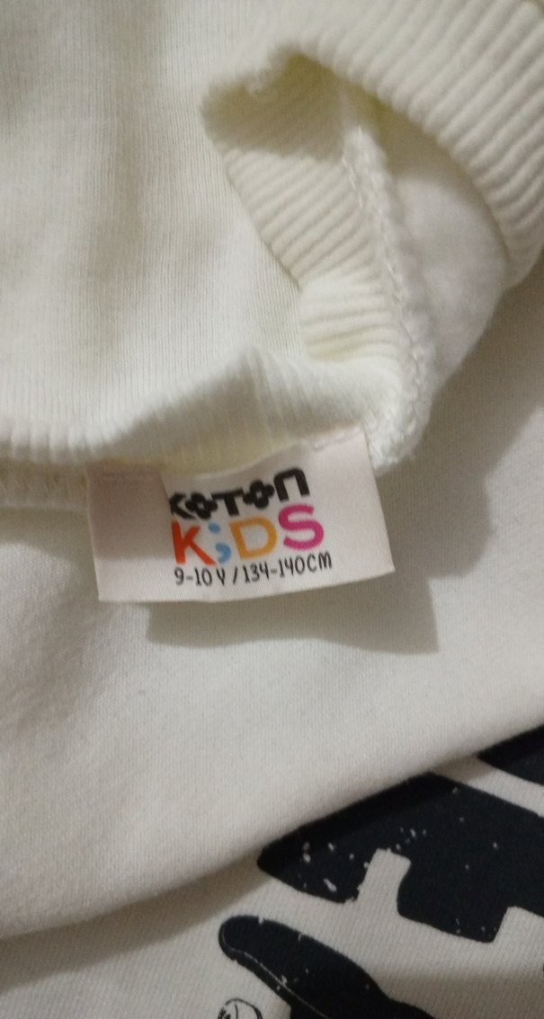 Beyaz Erkek çovukSweatshirt - Görsel 3