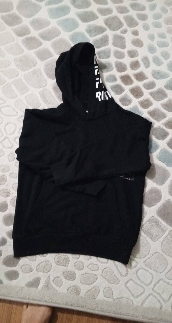 Kapüşonlu Siyah Erkek Çocuk Sweatshirt - Görsel 5